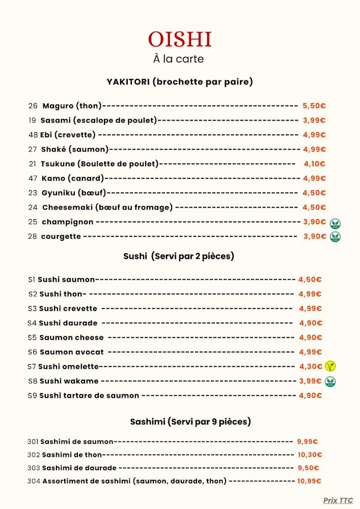 Oishi - Menu Image 4